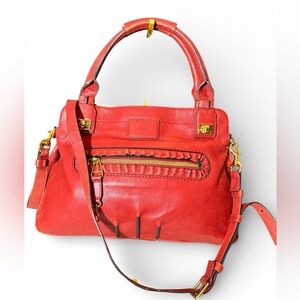 Chloe Margaret Red Leather Handbag Two-Way